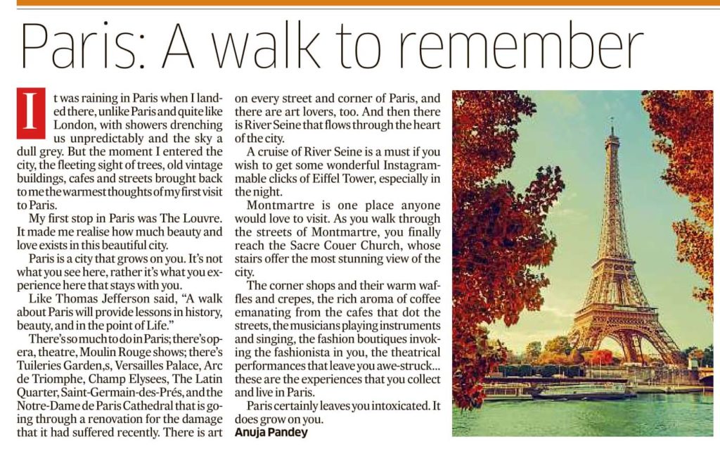 Paris: A walk to remember | Deccan Herald E-Paper